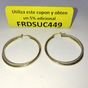 ARRACADAS PAR ORO,ORO BLANCO 14 K 3,90 GRMS (SEMINUEVO)