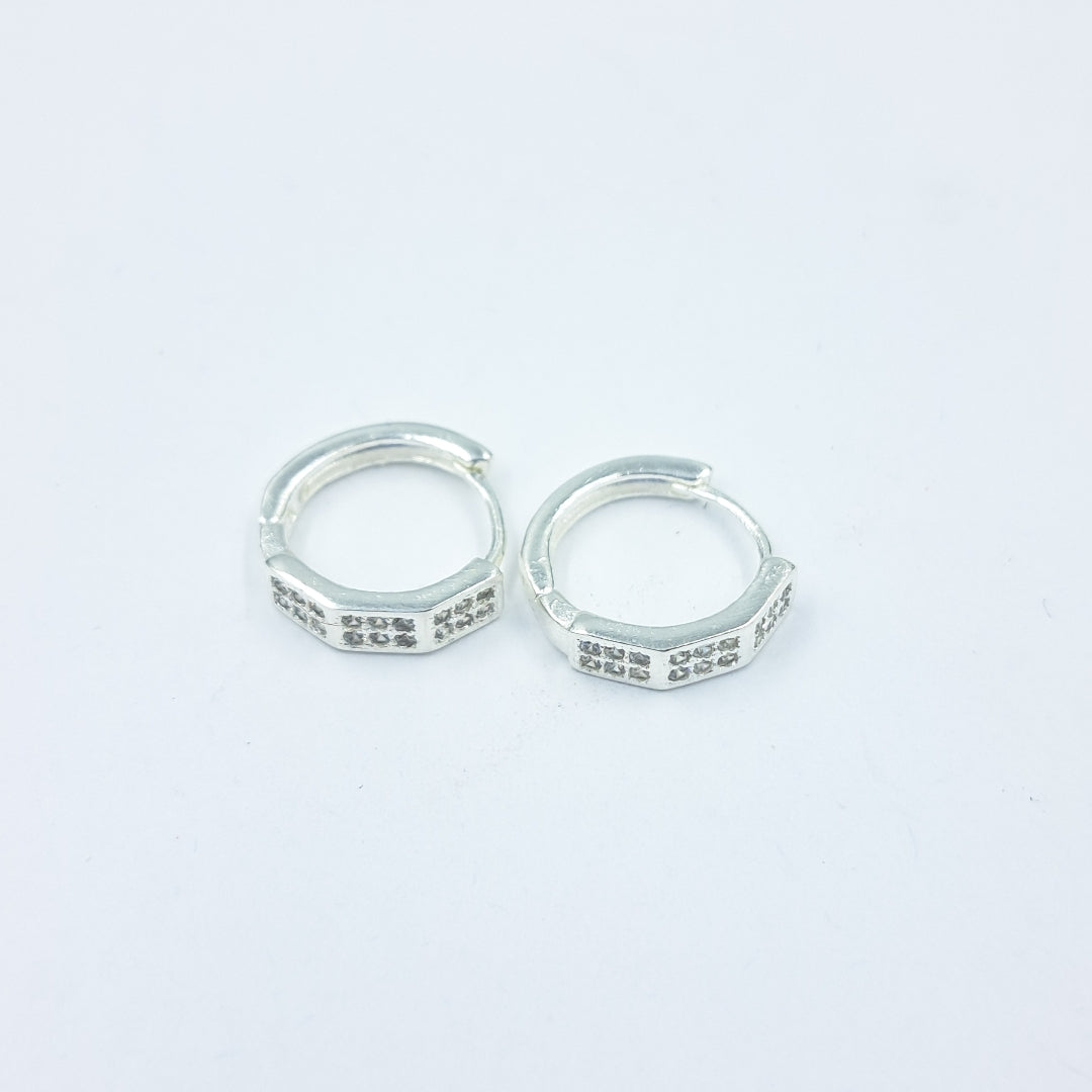ARRACADAS C/CIRCONIAS PLATA .925 2.6 GR (NUEVO)
