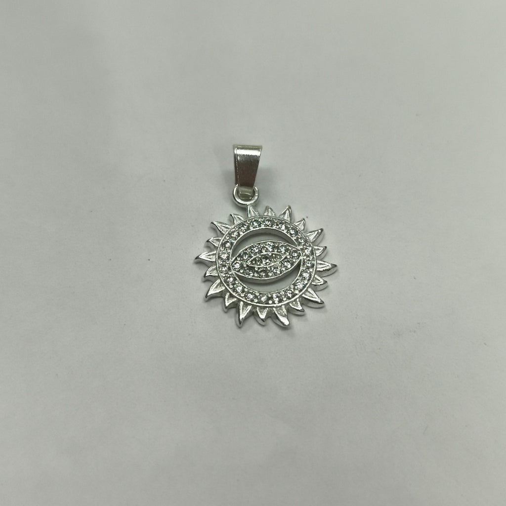 DIJE OJO MAGICO CON CIRCONIAS PLATA .925 2 GR (NUEVO)