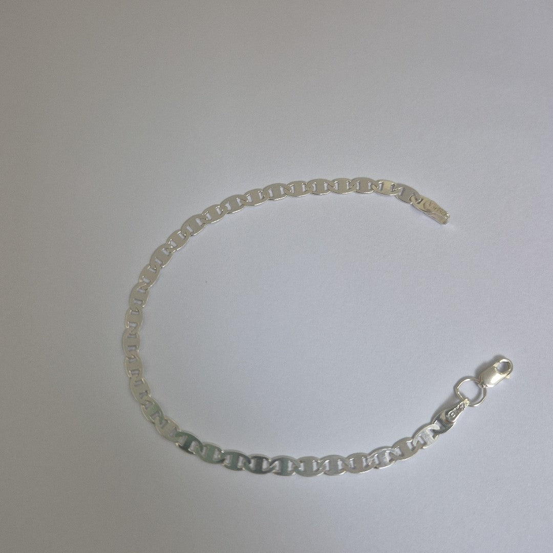 PULSERA TEJIDO GUCHI PLATA .925 18 CM 2.8 GR (NUEVO)