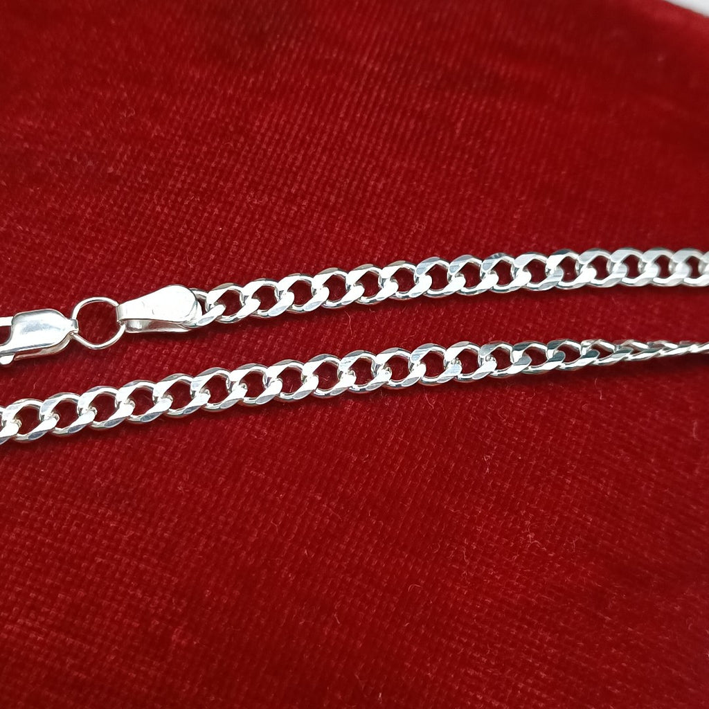 CADENA TEJIDO BARBADO PLATA .925 60 CM 13.6 GR (NUEVO)