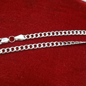 CADENA TEJIDO BARBADO PLATA .925 60 CM 13.6 GR (NUEVO)