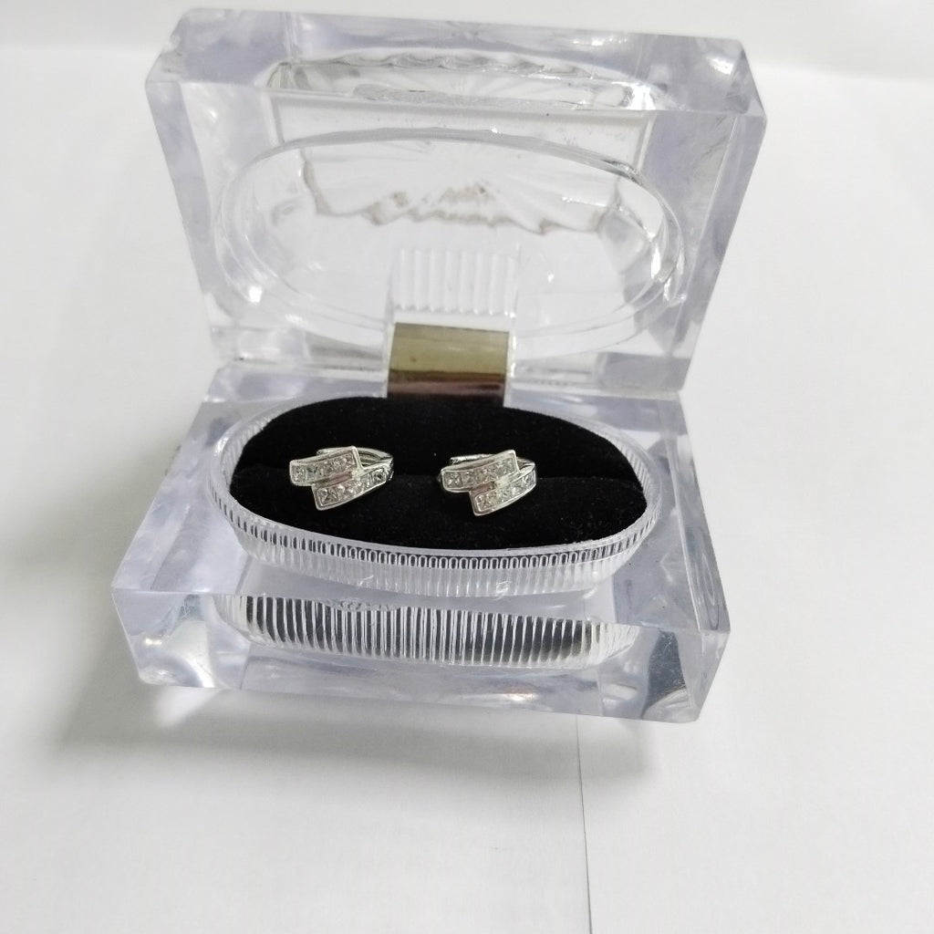 HUGGIES CIRCONIAS PLATA .925 2 GR (NUEVO)