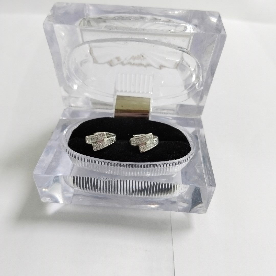 HUGGIES CIRCONIAS PLATA .925 2 GR (NUEVO)