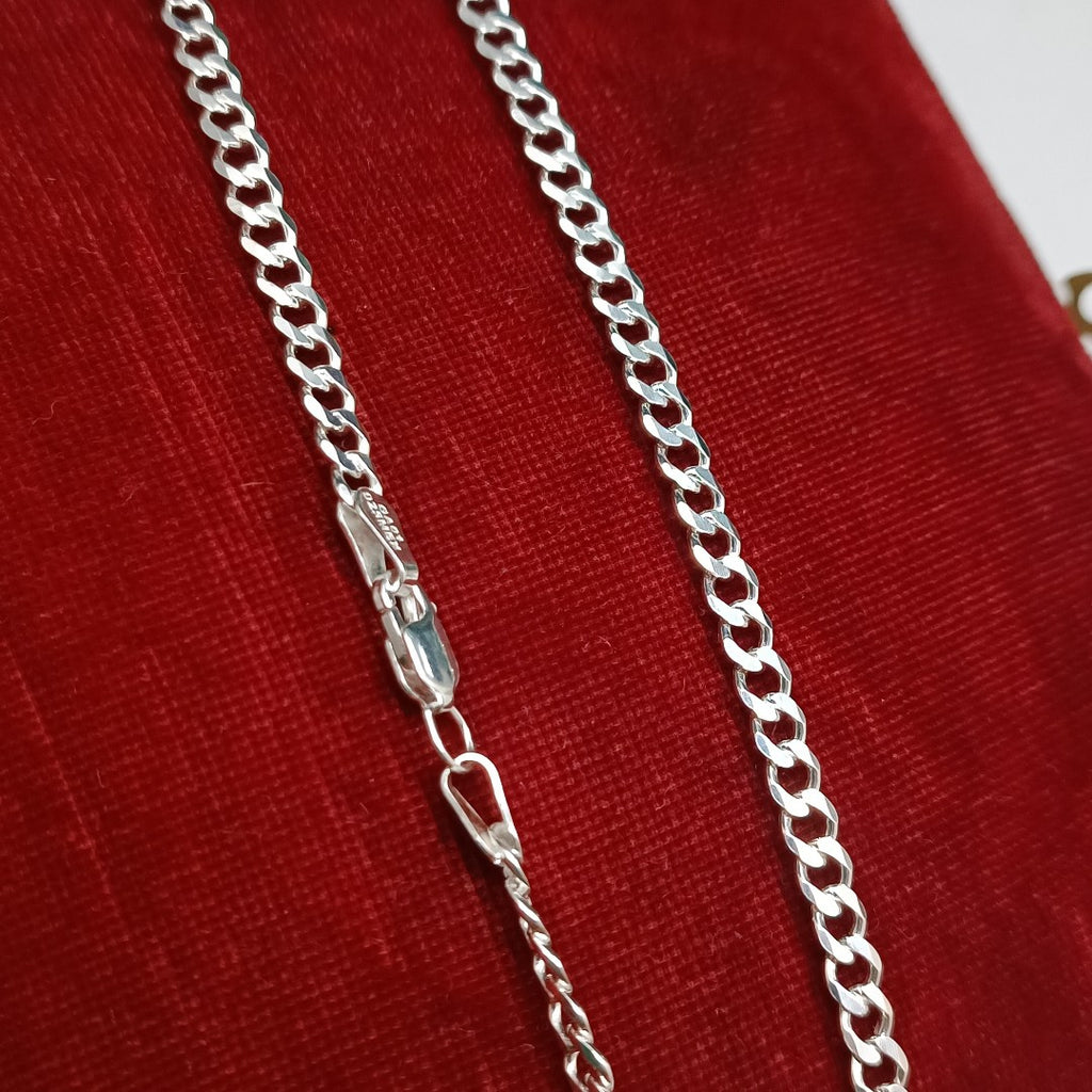 CADENA TEJIDO BARBADO PLATA .925 60 CM 13.7 GR (NUEVO)