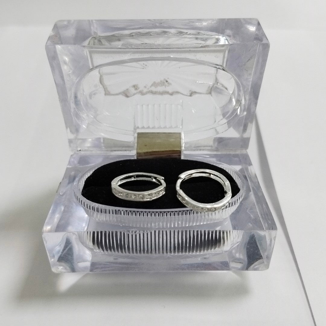 ARRACADAS C/CIRCONIAS PLATA .925 2.1 GR (NUEVO)