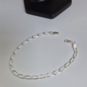 PULSERA TEJIDO ESLABONES PLATA .925 21 CM 4.1 GR (NUEVO)