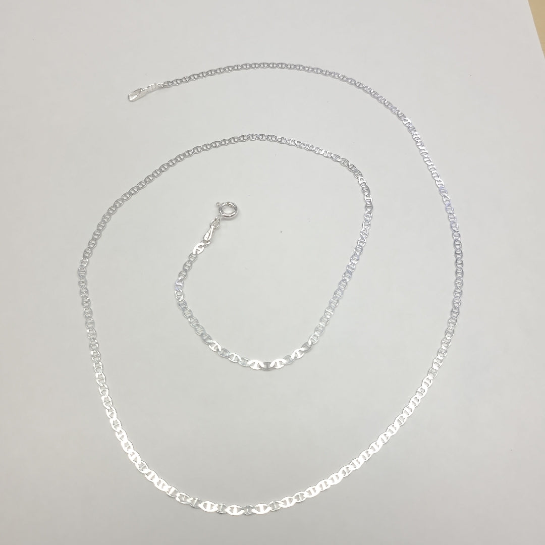 CADENA TEJIDO GUCHI PLATA .925 60 CM 3.7 GR (NUEVO)