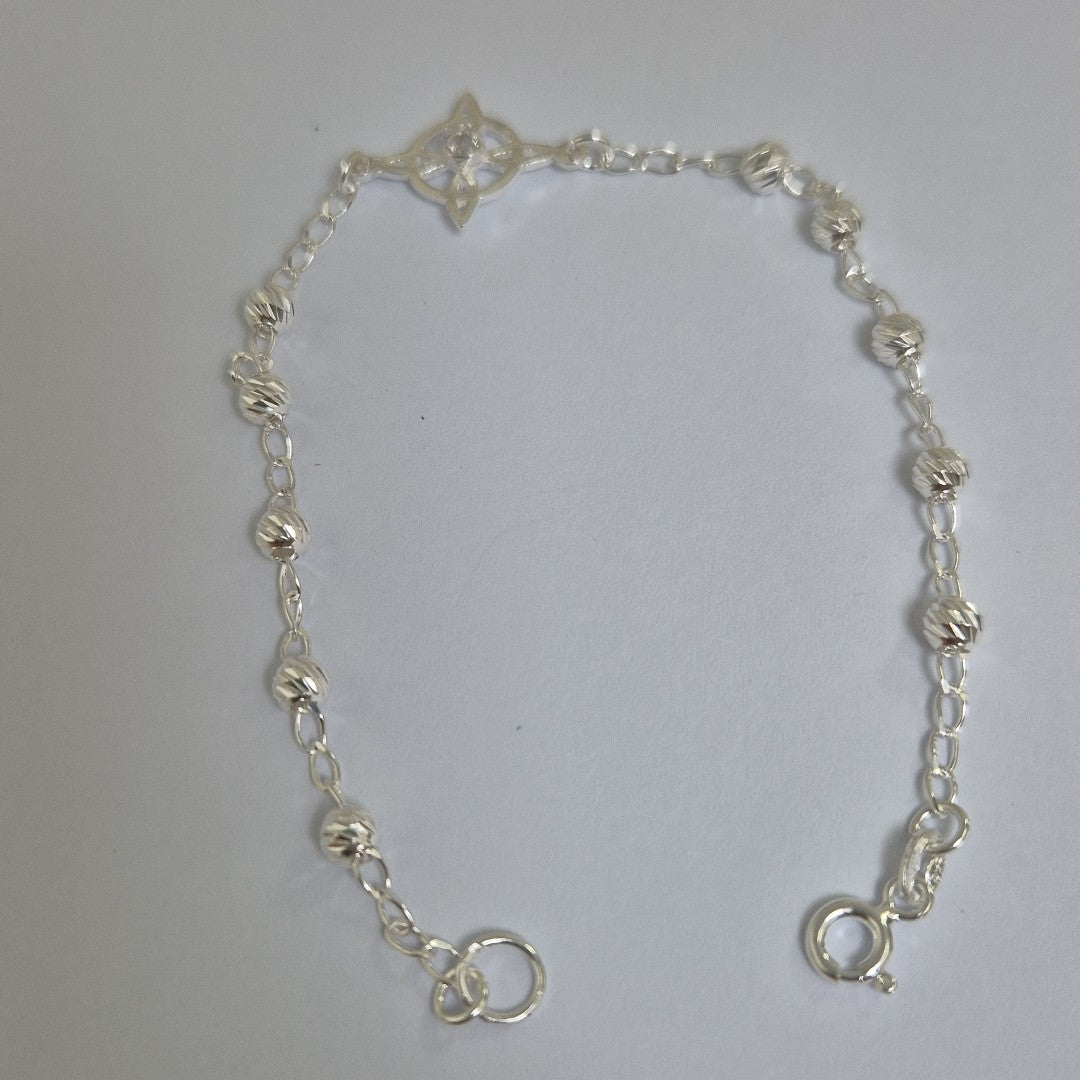 PULSERA TEJIDO ESPECIAL PLATA .925 18 CM 2.9 GR (NUEVO)