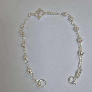PULSERA TEJIDO ESPECIAL PLATA .925 18 CM 2.9 GR (NUEVO)