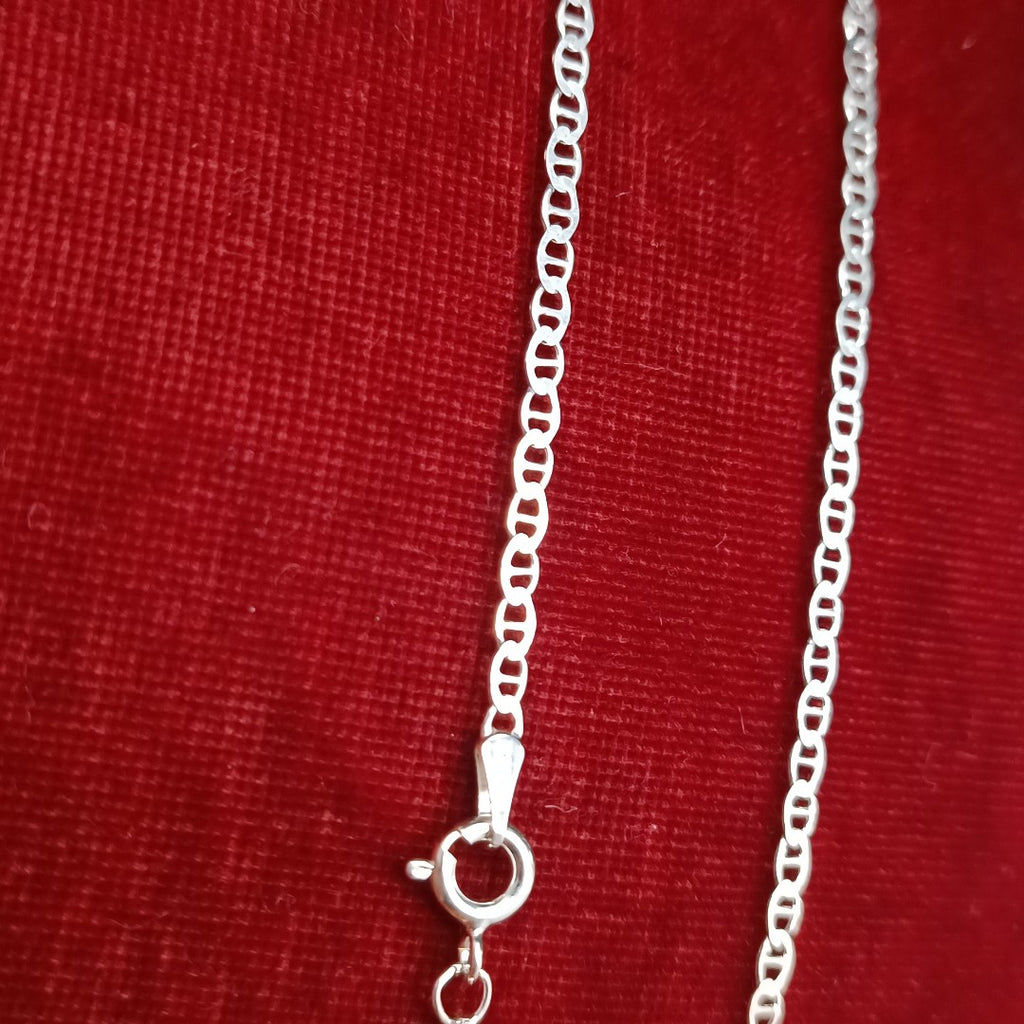 CADENA TEJIDO GUCHI PLATA .925 60 CM 4 GR (NUEVO)
