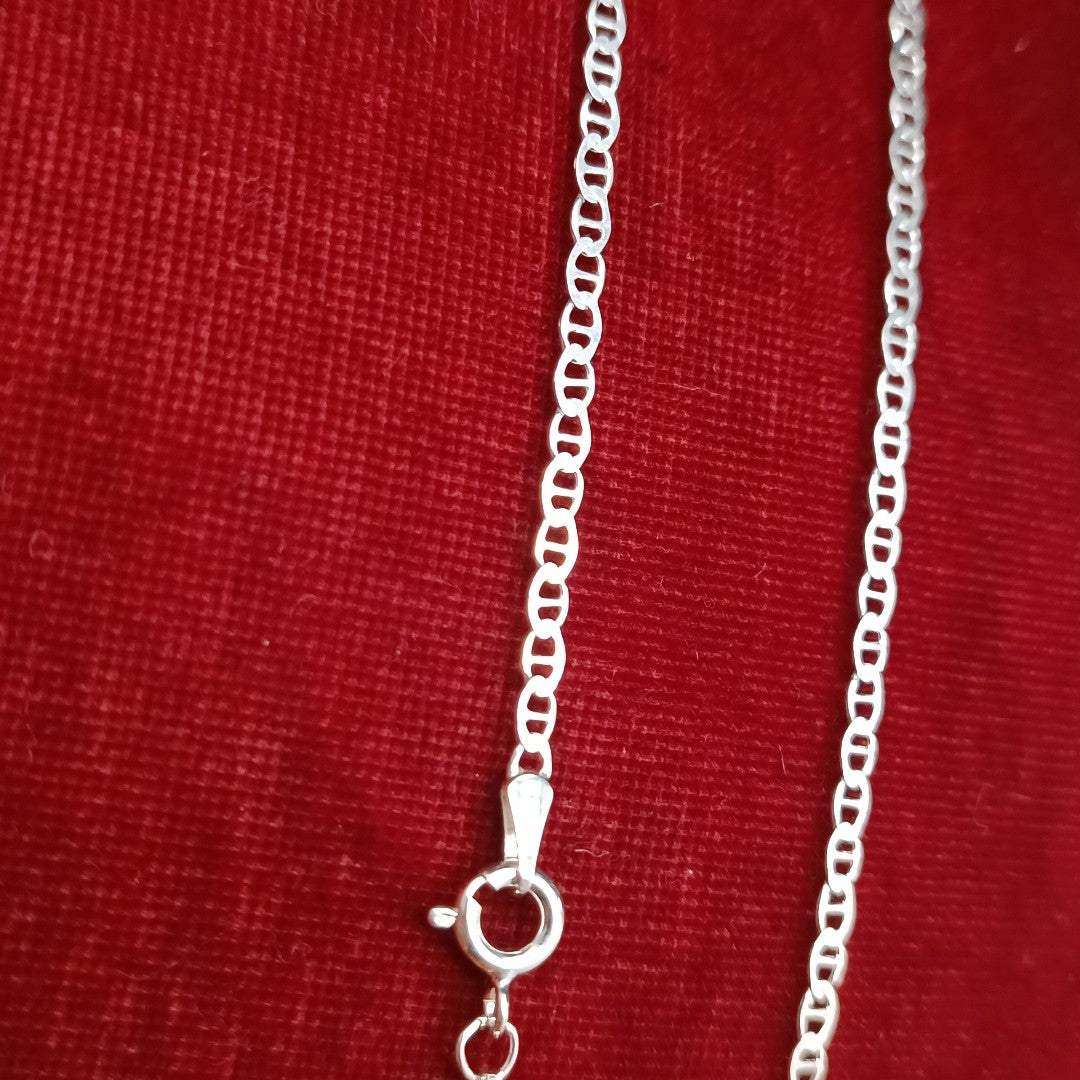 CADENA TEJIDO GUCHI PLATA .925 60 CM 4 GR (NUEVO)