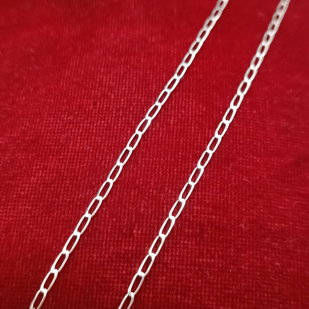 CADENA TEJIDO ESLABONES PLATA .925 60 CM 2.9 GR (NUEVO)