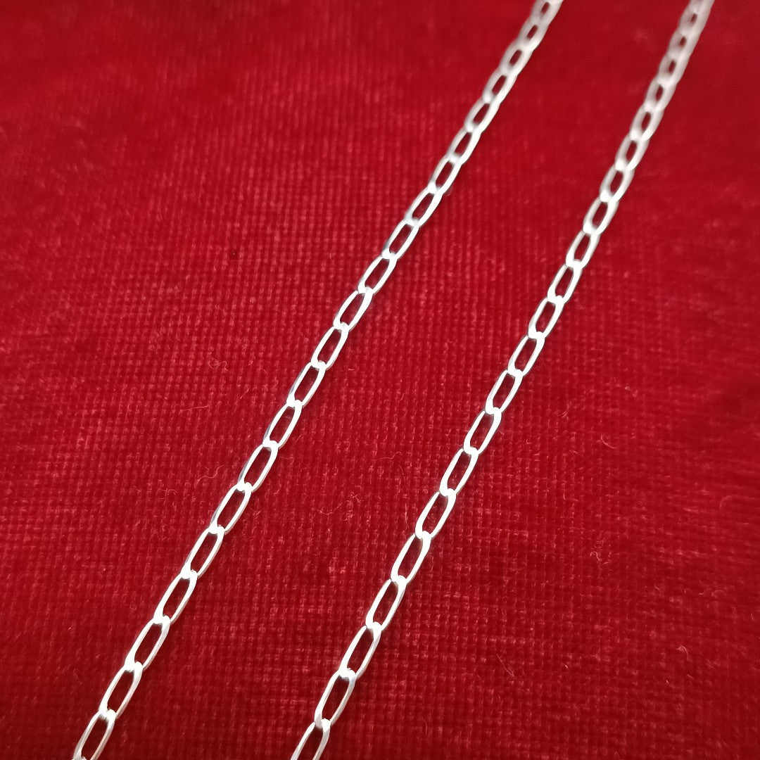 CADENA TEJIDO ESLABONES PLATA .925 60 CM 2.9 GR (NUEVO)