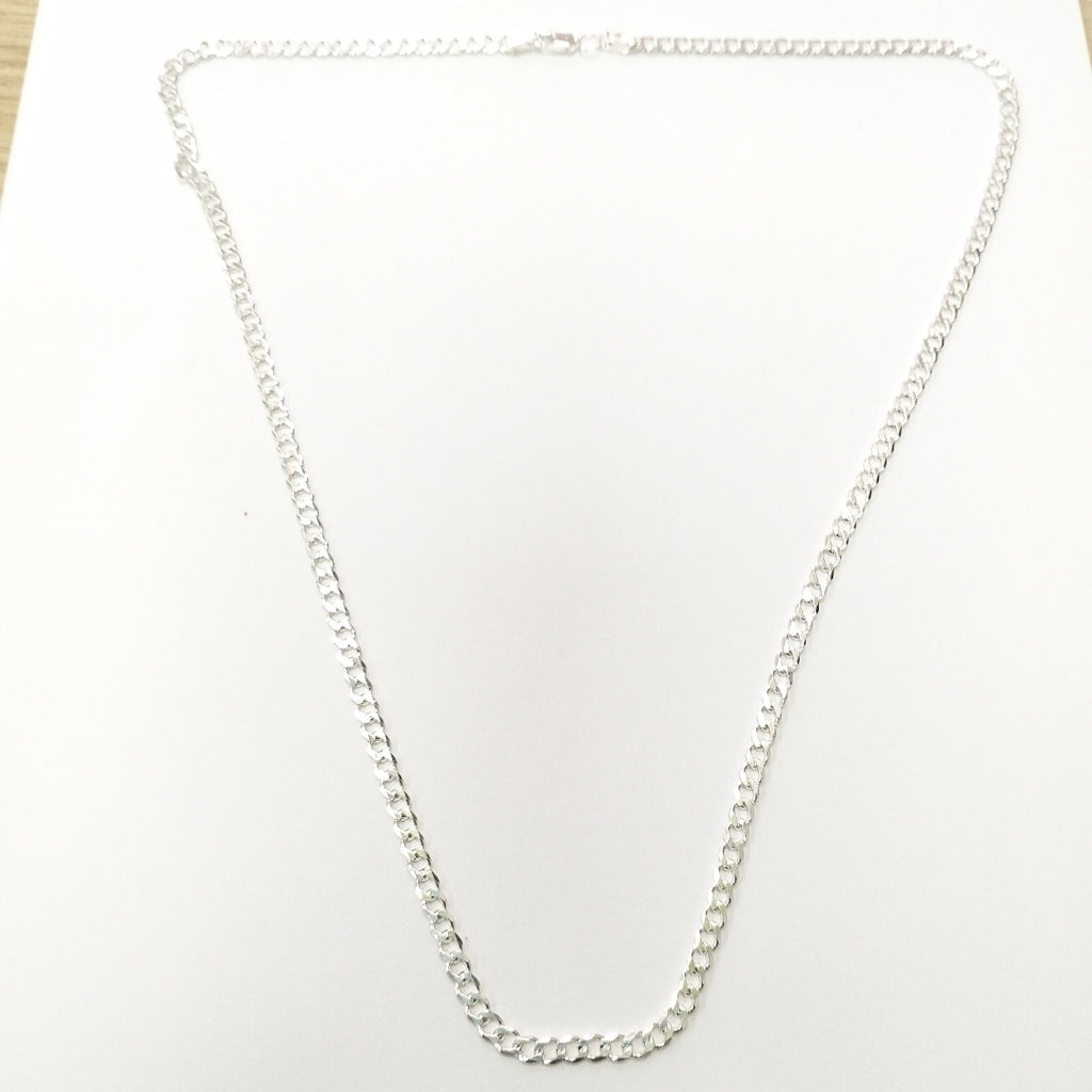 CADENA TEJIDO BARBADO PLATA .925 60 CM 13 GR (NUEVO)