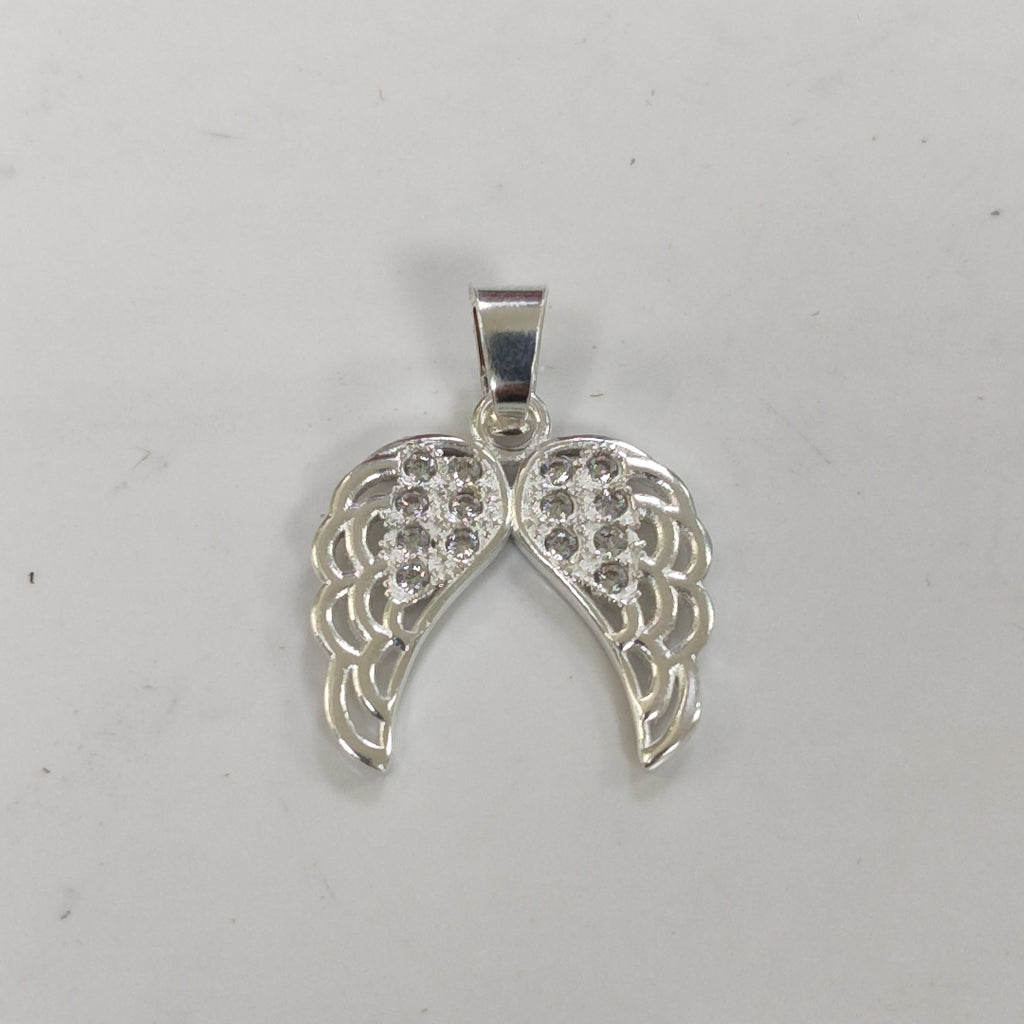 DIJE ALAS C/CIRCONIAS PLATA .925 2.4 GR (NUEVO)