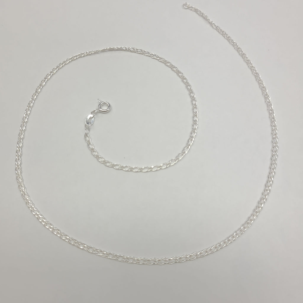 CADENA TEJIDO ESLABONES PLATA .925 50 CM 3.6 GR (NUEVO)