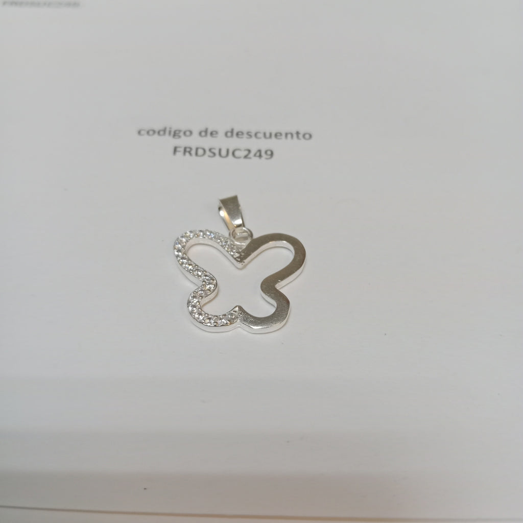 DIJE MARIPOSA C/CIRCONIAS PLATA .925 2.1 GR (NUEVO)