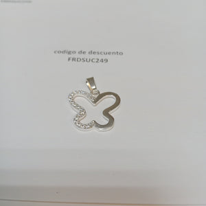 DIJE MARIPOSA C/CIRCONIAS PLATA .925 2.1 GR (NUEVO)