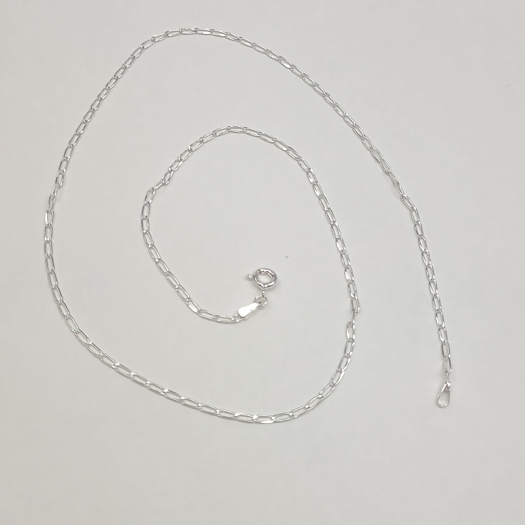 CADENA TEJIDO ESLABONES PLATA .925 50 CM 2.5 GR (NUEVO)