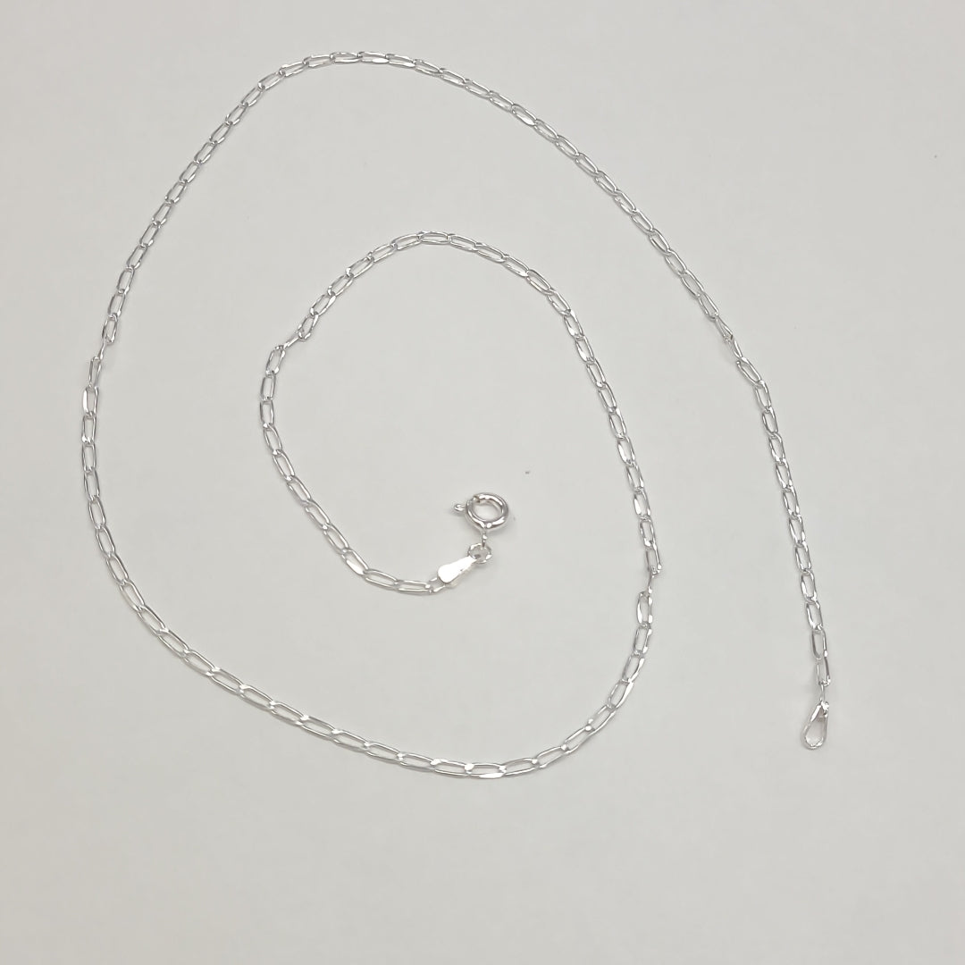 CADENA TEJIDO ESLABONES PLATA .925 50 CM 2.5 GR (NUEVO)