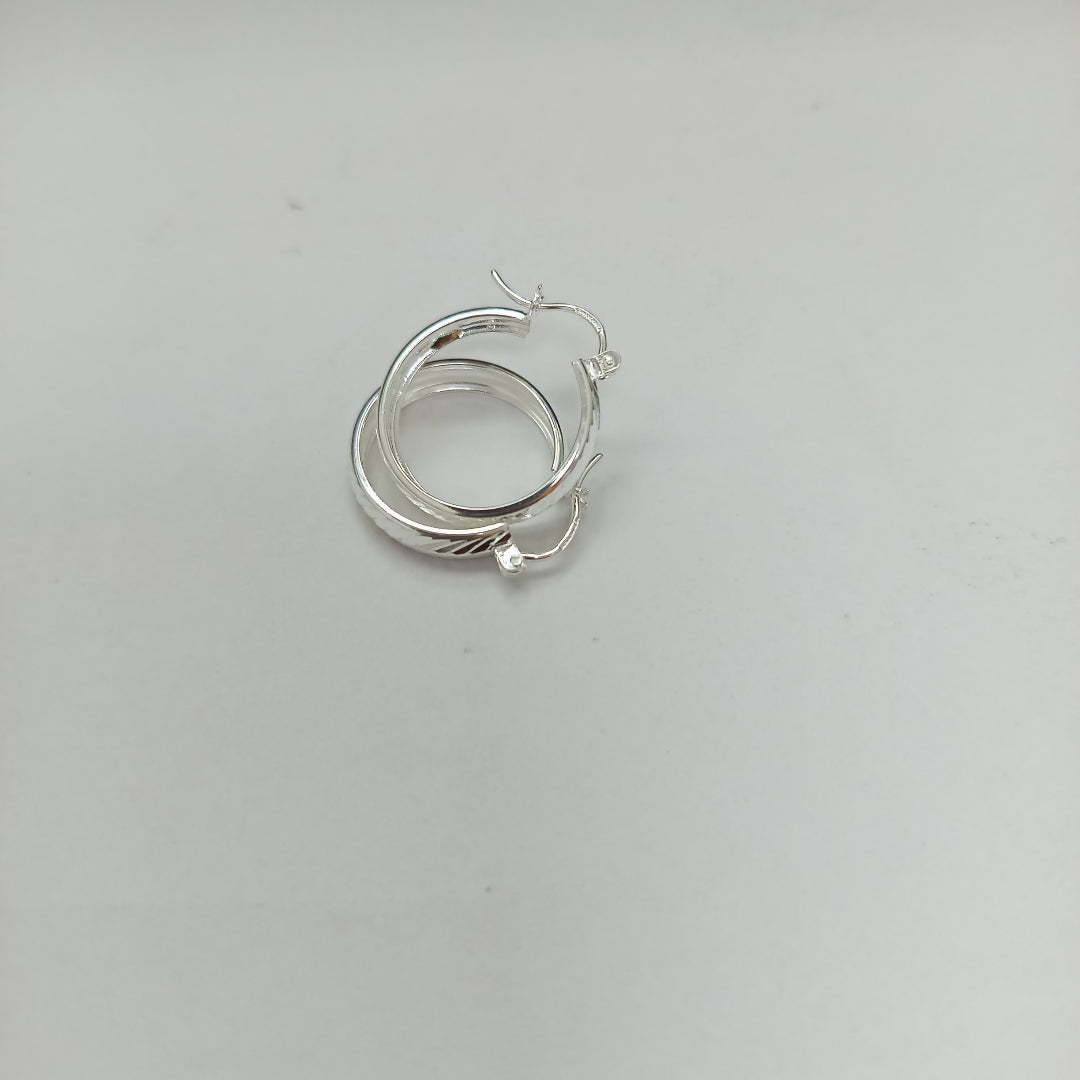 PAR ARRACADAS FACETADAS PLATA .925 2.3 GR (NUEVO)