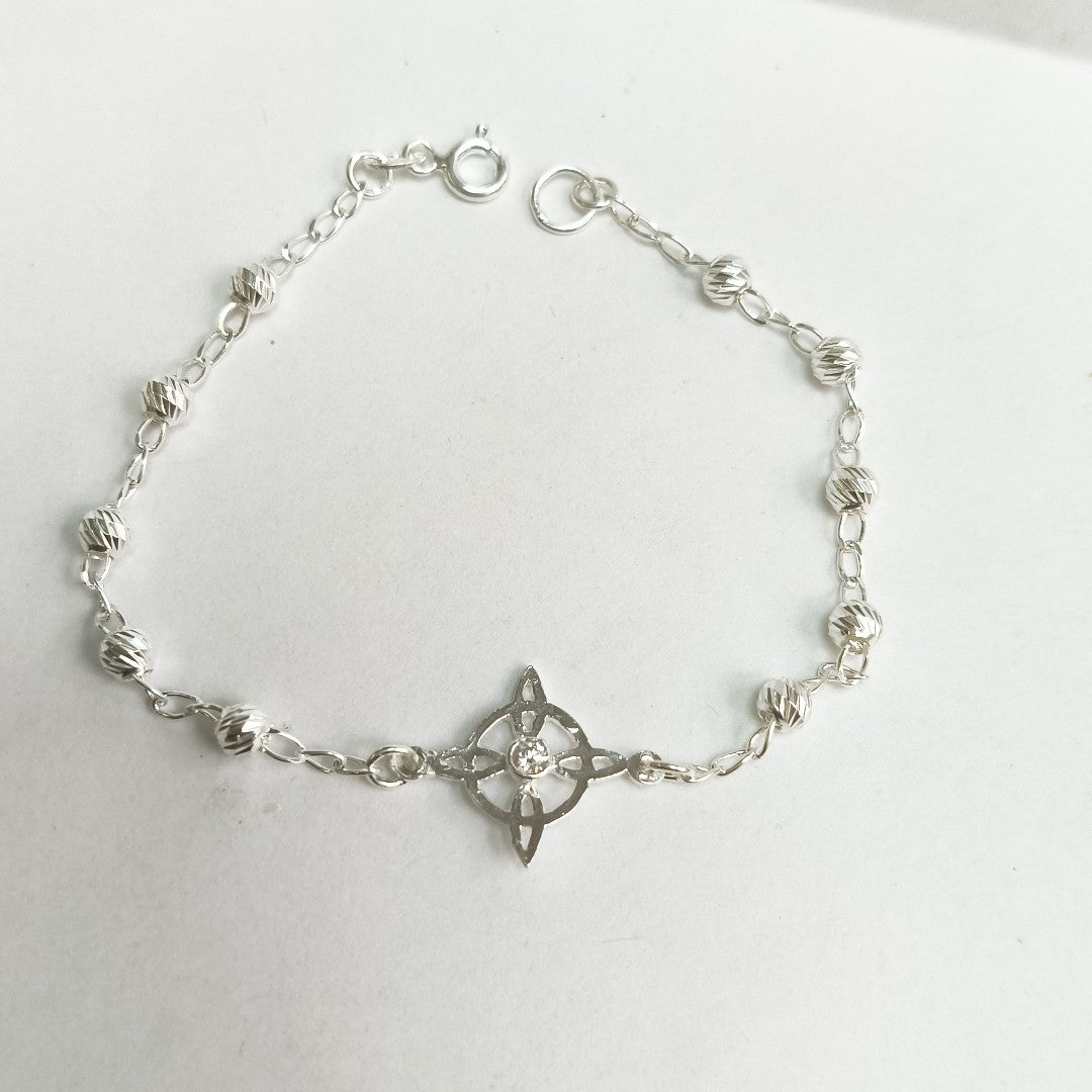 PULSERA TEJIDO ESPECIAL PLATA .925 18 CM 2.8 GR (NUEVO)