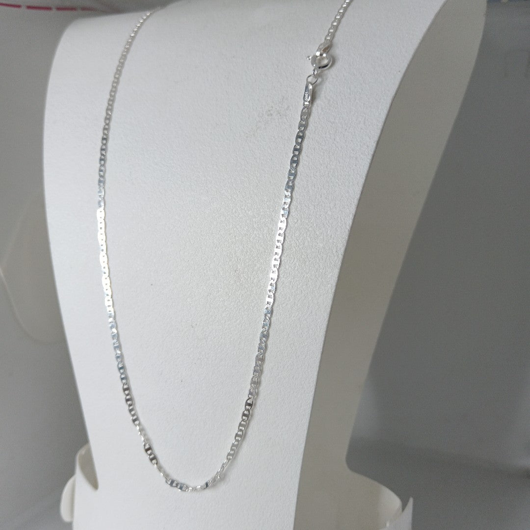 CADENA TEJIDO ESPEJO PLATA .925 60 CM 4.3 GR (NUEVO)