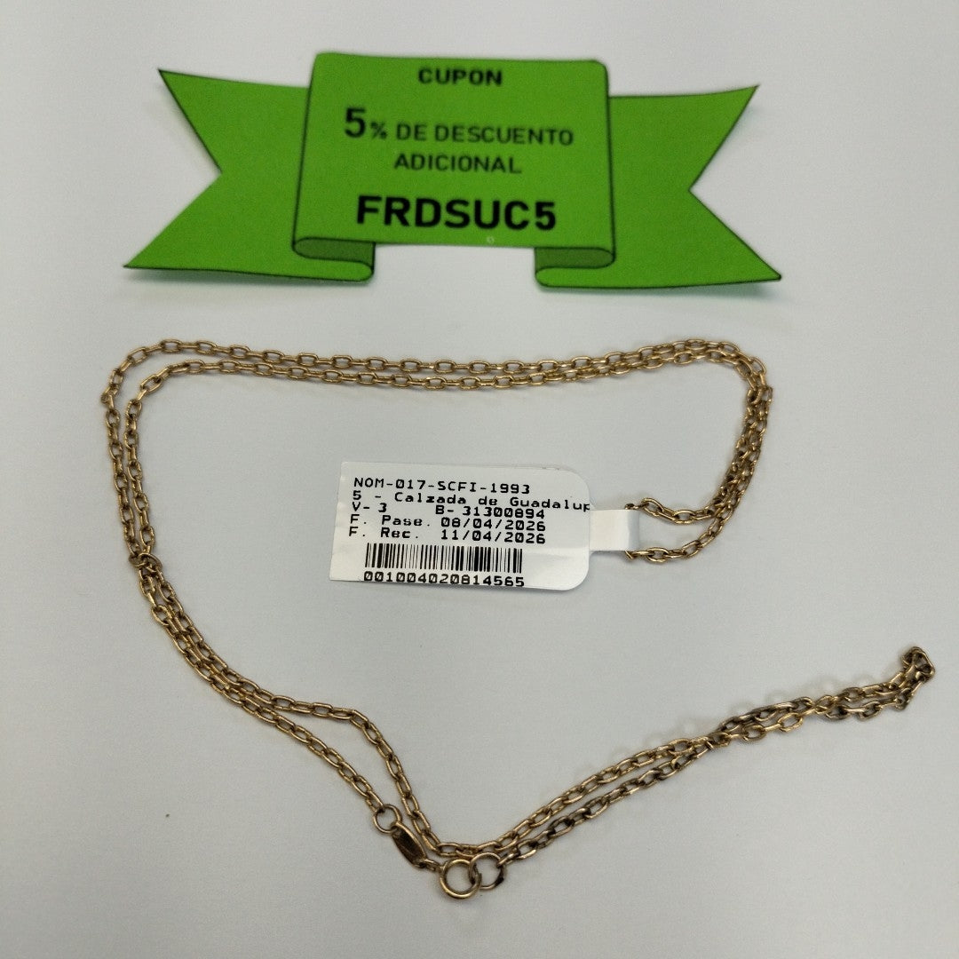 CADENA ORO 14 K 4.3 GRMS (SEMINUEVO)