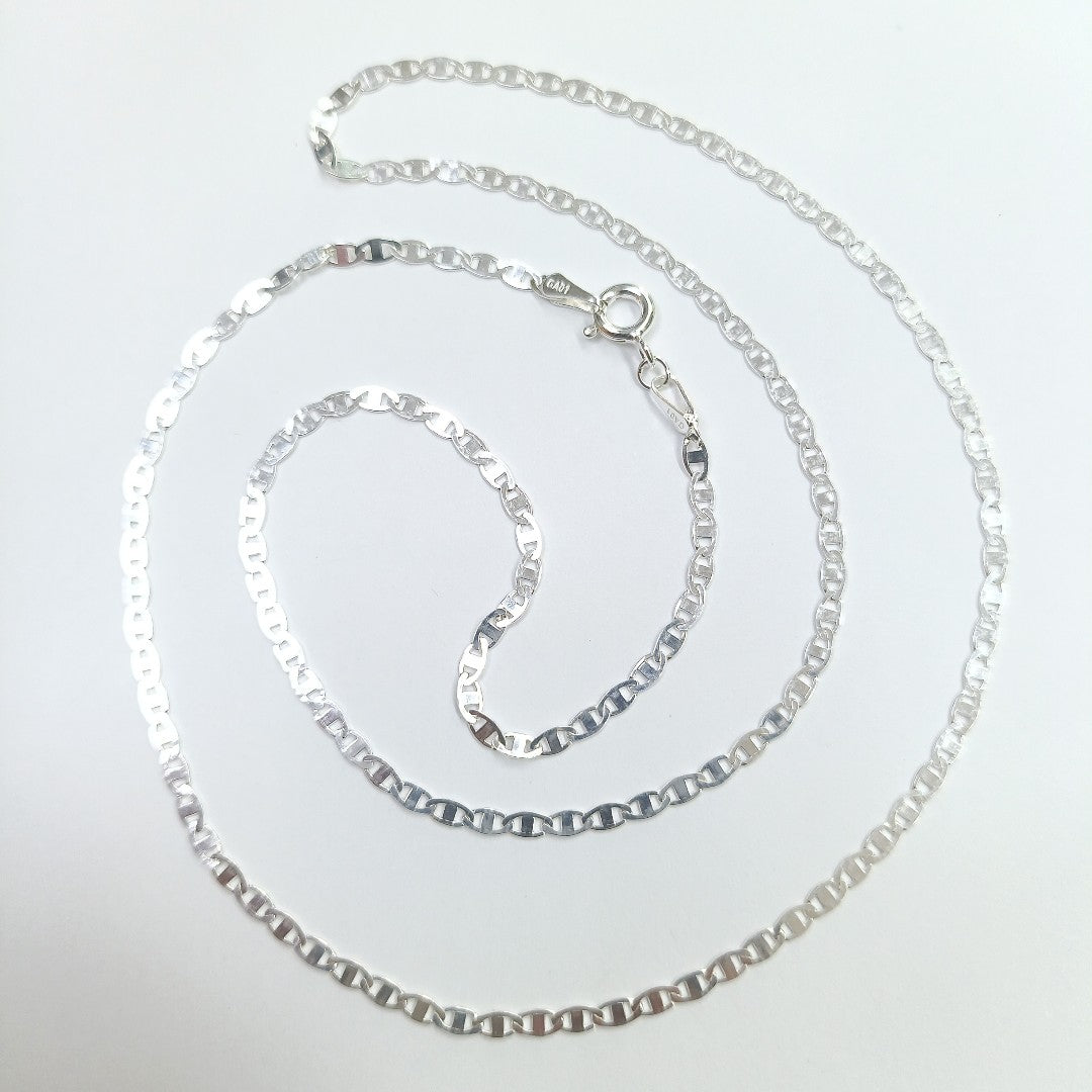 CADENA TEJIDO ESPEJO PLATA .925 55 CM 3.8 GR (NUEVO)