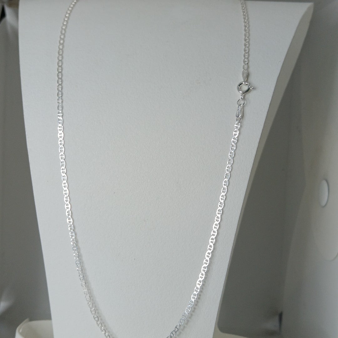 CADENA TEJIDO GUCHI PLATA .925 60 CM 3.8 GR (NUEVO)