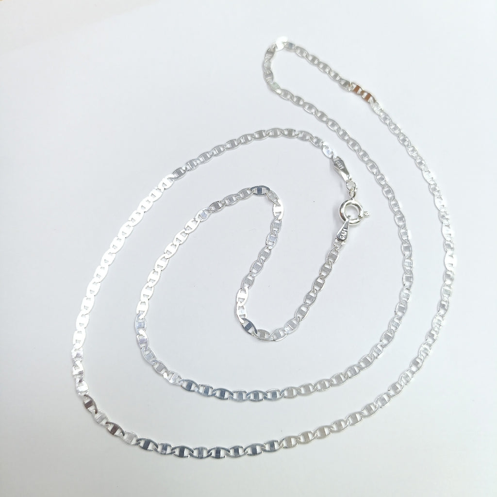 CADENA TEJIDO ESPEJO PLATA .925 55 CM 3.8 GR (NUEVO)