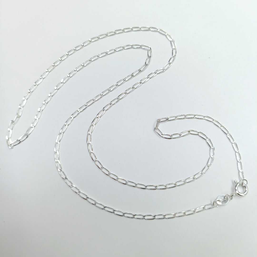 CADENA TEJIDO ESLABONES PLATA .925 60 CM 2.9 GR (NUEVO)