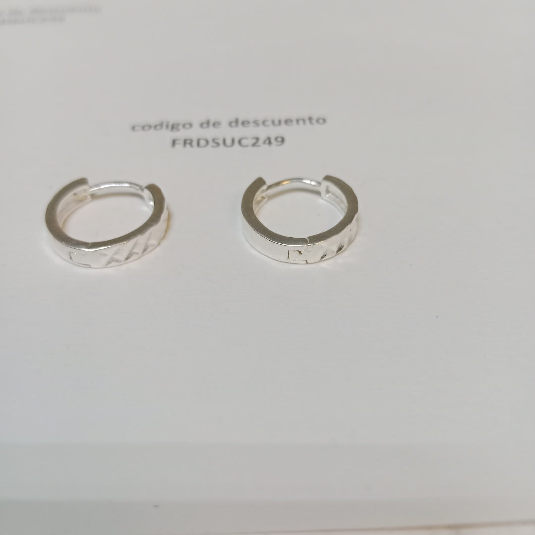 ARRACADAS LABRADAS PLATA .925 3.4 GR (NUEVO)
