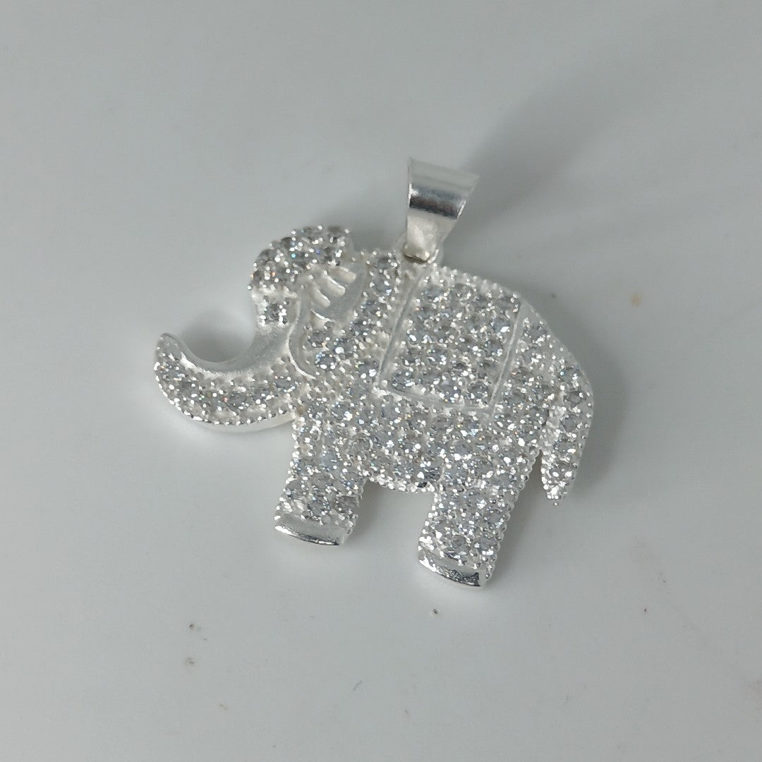 DIJE ELEFANTE C/CIRCONIAS PLATA .925 5 GR (NUEVO)