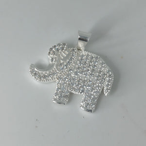 DIJE ELEFANTE C/CIRCONIAS PLATA .925 5 GR (NUEVO)