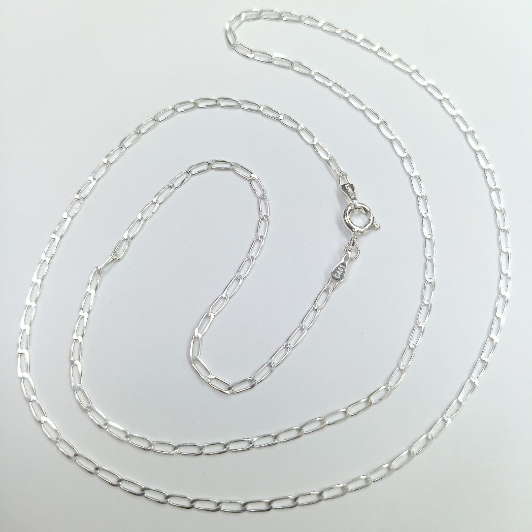 CADENA TEJIDO ESLABONES PLATA .925 60 CM 3 GR (NUEVO)