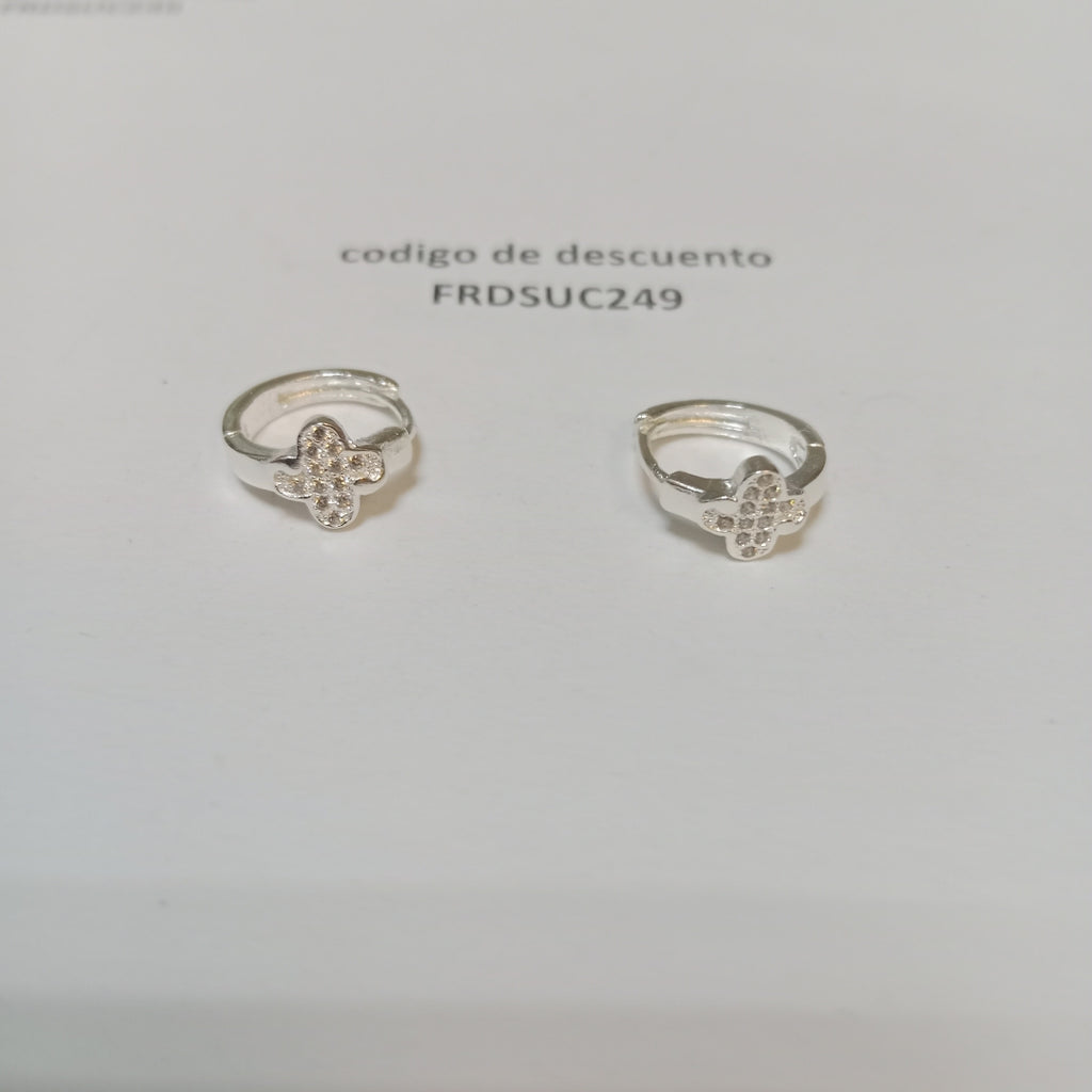 ARRACADAS C/CIRCONIAS PLATA .925 1.9 GR (NUEVO)