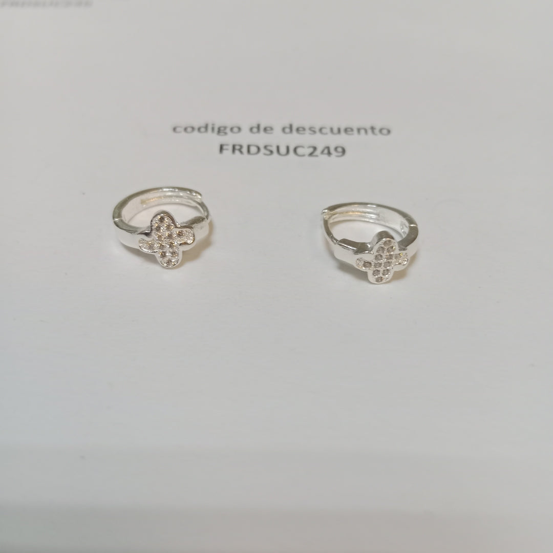 ARRACADAS C/CIRCONIAS PLATA .925 1.9 GR (NUEVO)
