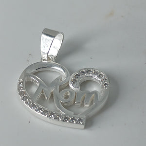 DIJE CORAZON C/CIRCONIAS PLATA .925 3.1 GR (NUEVO)
