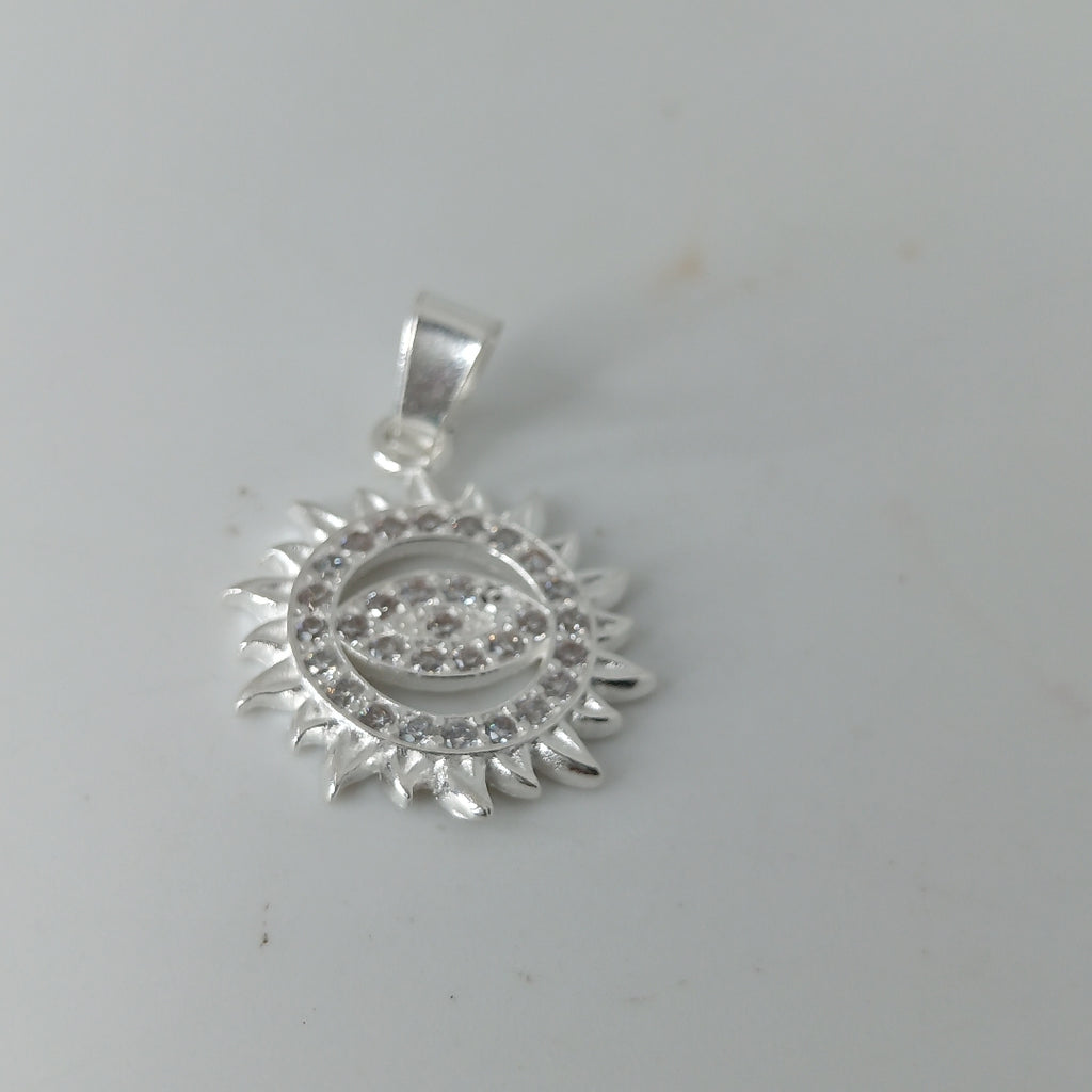 DIJE OJO MAGICO CON CIRCONIAS PLATA .925 2.1 GR (NUEVO)