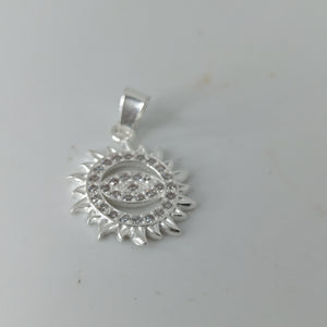 DIJE OJO MAGICO CON CIRCONIAS PLATA .925 2.1 GR (NUEVO)