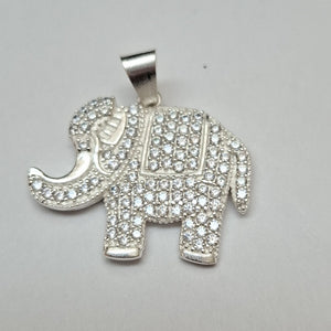 DIJE ELEFANTE C/CIRCONIAS PLATA .925 5.4 GR (NUEVO)