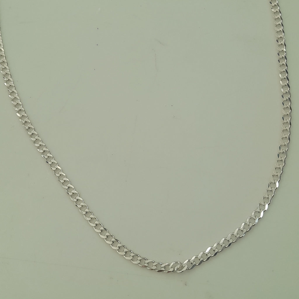 CADENA TEJIDO BARBADO PLATA .925 55 CM 11.8 GR (NUEVO)