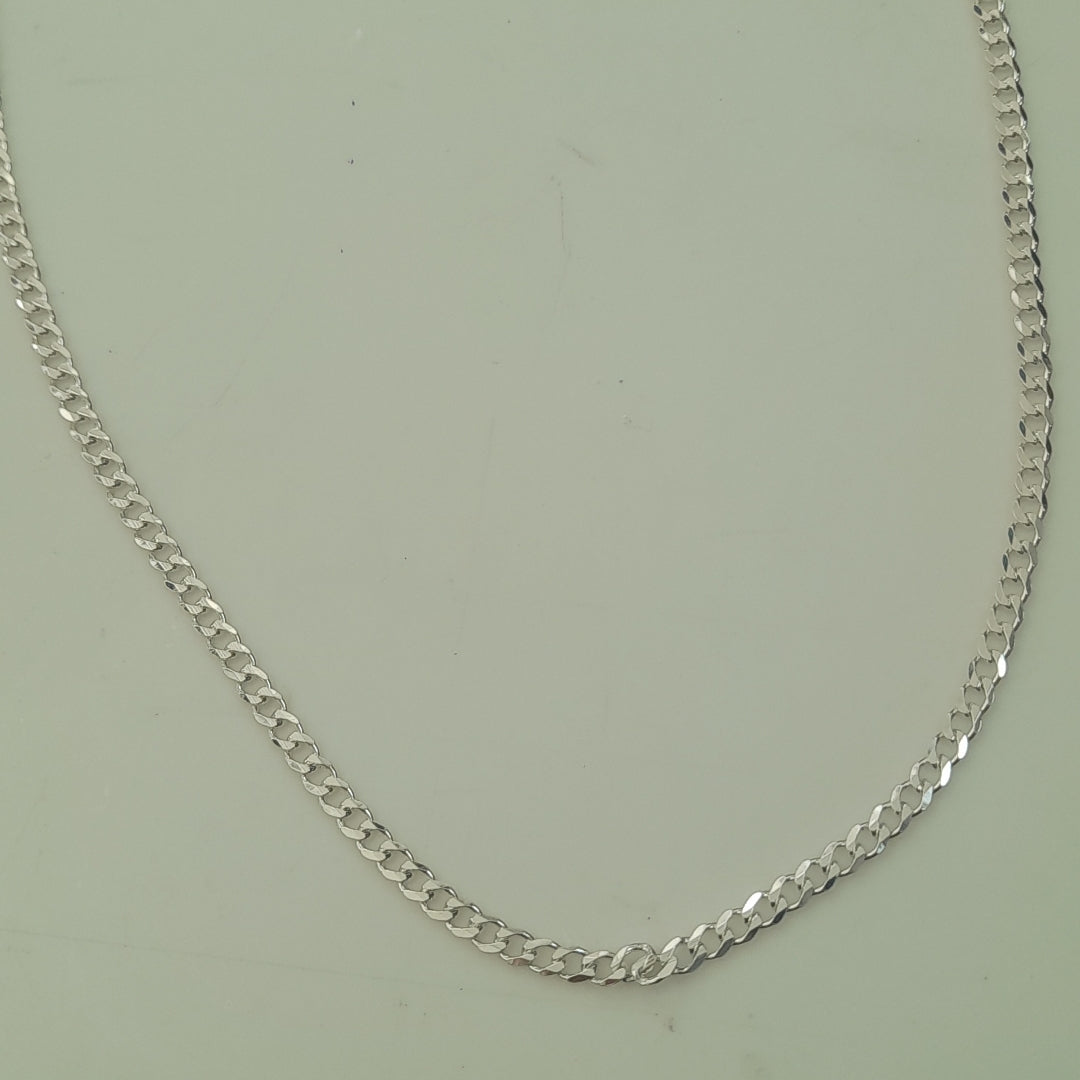 CADENA TEJIDO BARBADO PLATA .925 55 CM 11.8 GR (NUEVO)