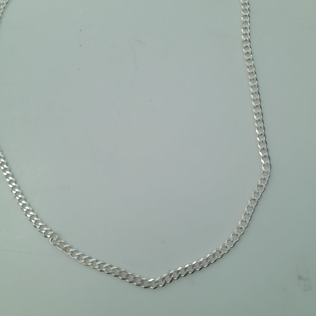 CADENA TEJIDO BARBADO PLATA .925 55 CM 12.8 GR (NUEVO)