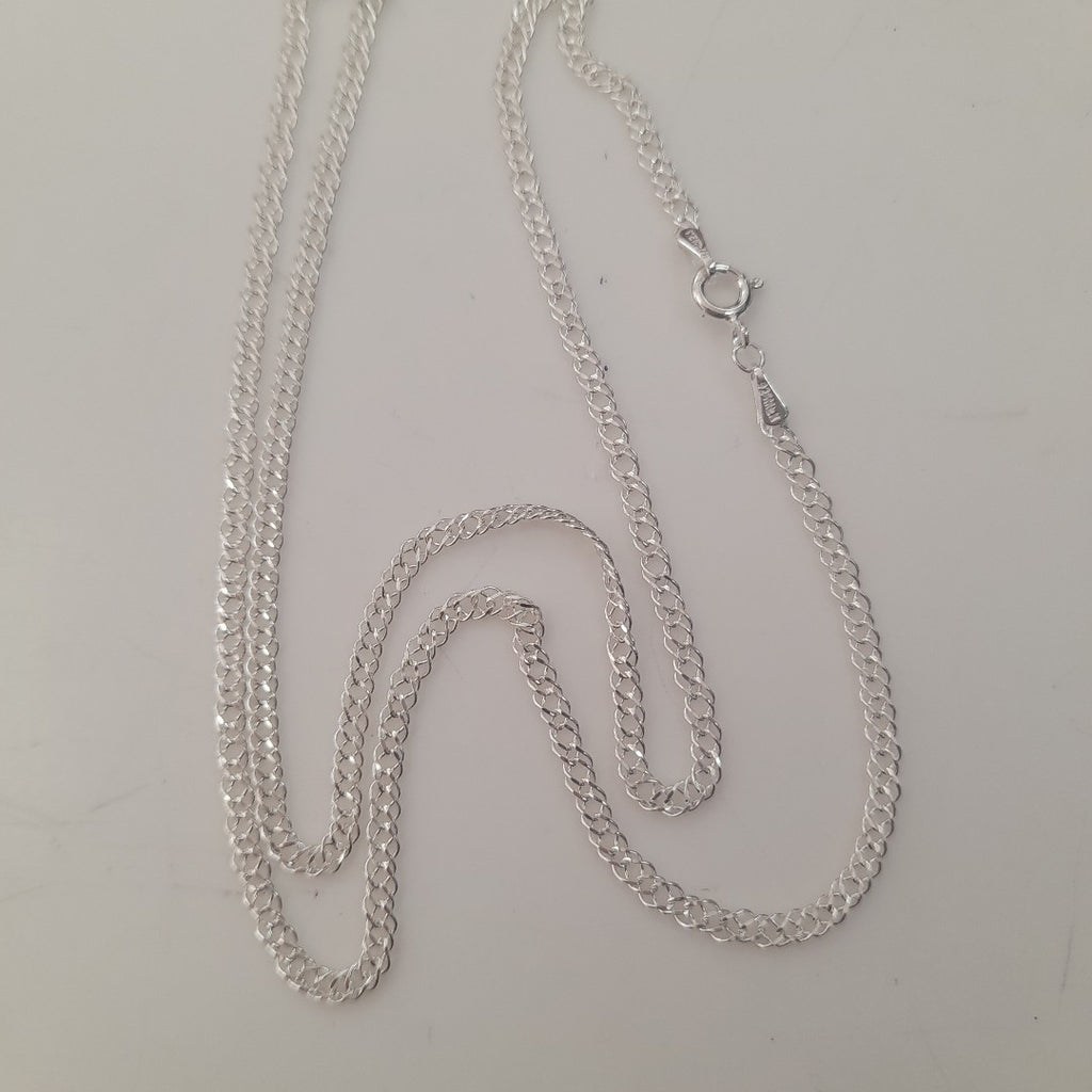 CADENA TEJIDO ESLABONES PLATA .925 55 CM 4.3 GR (NUEVO)