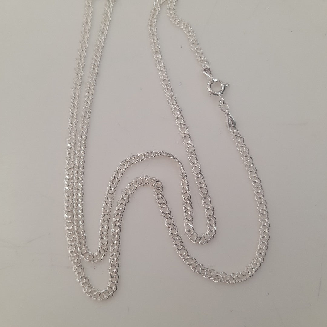 CADENA TEJIDO ESLABONES PLATA .925 55 CM 4.3 GR (NUEVO)