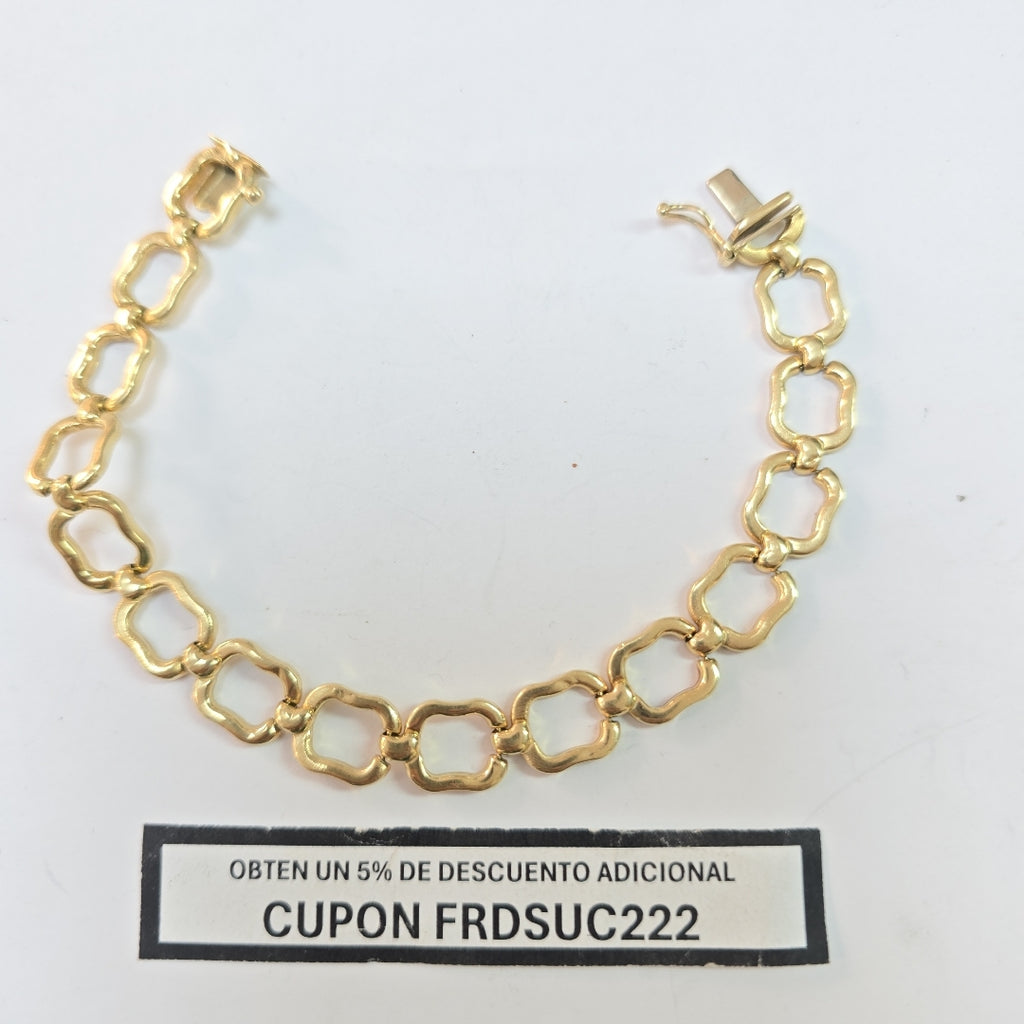 K1 7,30 GRMS 14 K ESPECIFICACIONES COMPLEMENTARIAS PULSERA FORMAS CUADROS (SEMINUEVO)
