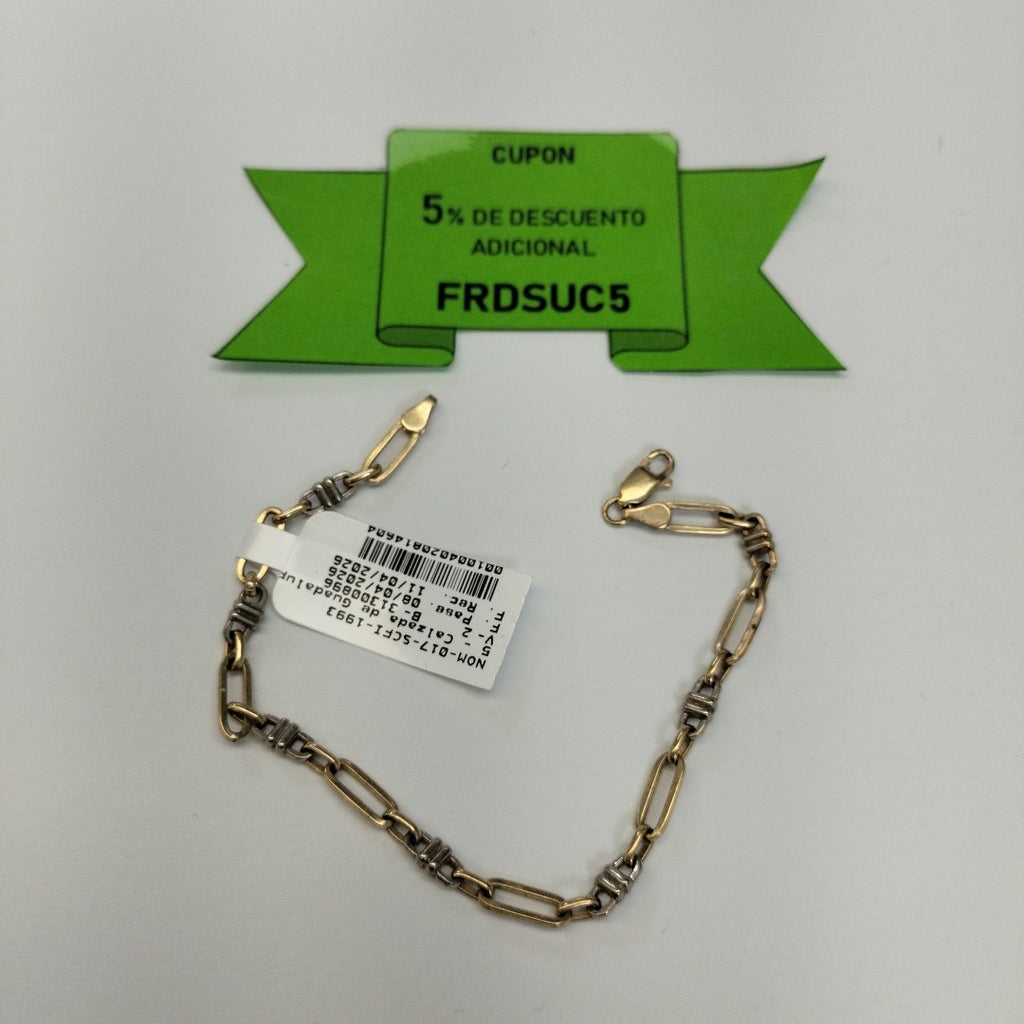 PULSERA ORO COMBINADO 14 K 6.5 GRMS (SEMINUEVO)